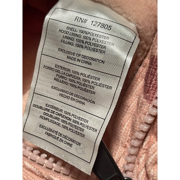 Jessica Simpson Infant Girls Pink Polka Dot Hooded Snowsuit Size 12M Warm Lined - Picture 5 of 6